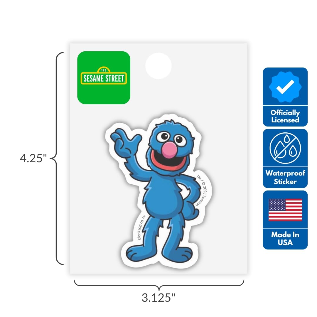 Sesame Street® 5-Pack Sticker Bundle - Waterproof Stickers for Water Bottles and Laptops