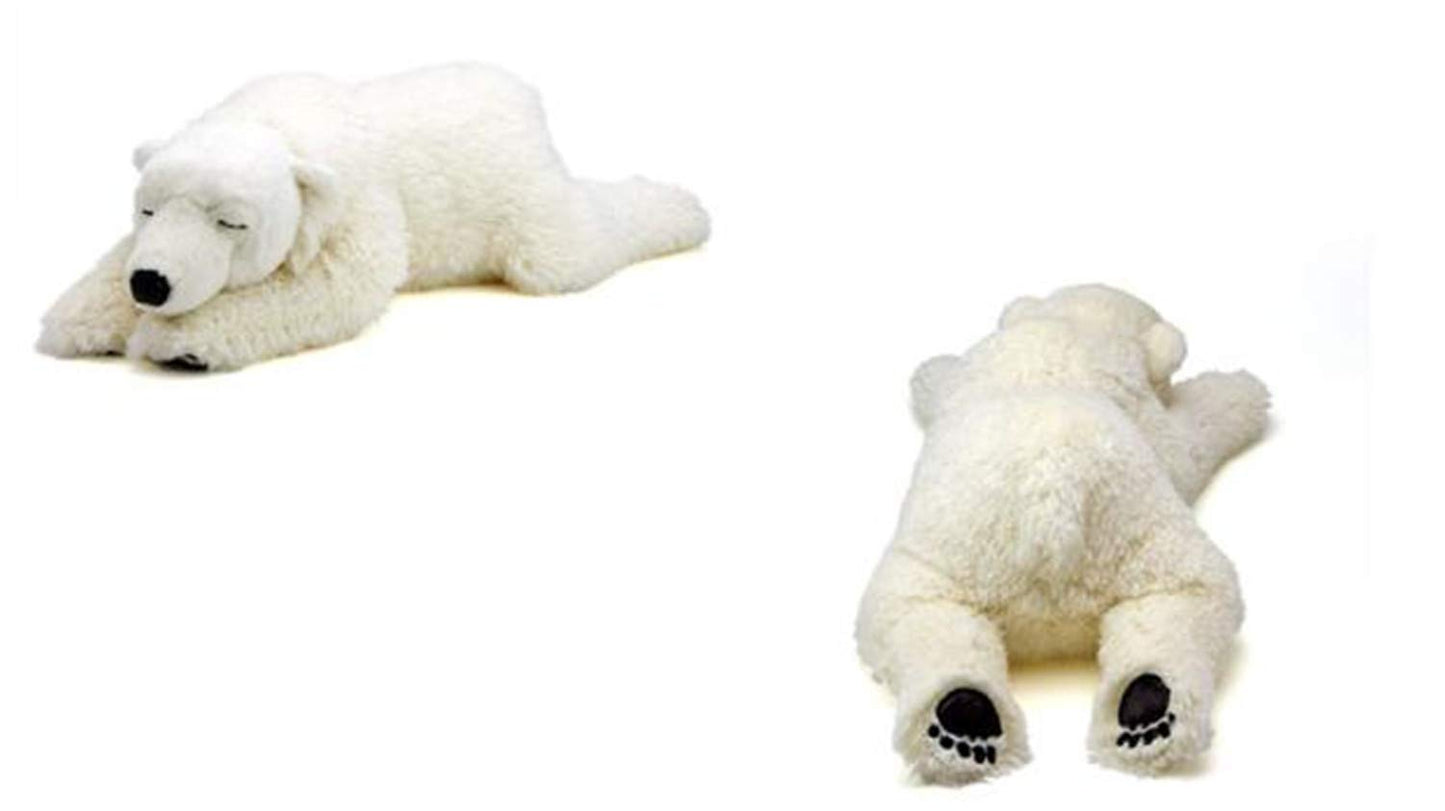 TAMMYFLYFLY Sleep Polar Bear Plush,Cute Stuffed Animal, Plush Toy, 14 Inches Soft Toy (Medium)