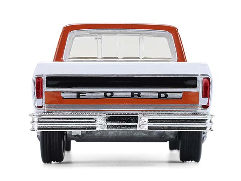 1977 F 150 Ranger XLT Pickup Truck Orange and White All Terrain Series 17 1/64 Diecast Model Car by Greenlight 35310D
