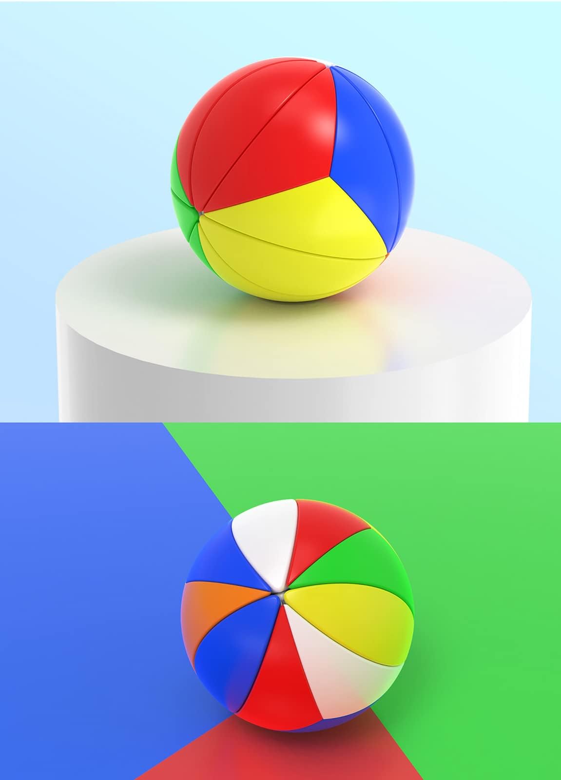 AMAZA Cube Puzzle YJ Puzzle Ball Maple Leaf Ball Stickerless Cube Weird Twist Ivy Ball Cube Unique Cubes Magic Cube Puzzles Sturdy and Smooth Ball