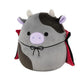 Squishmallows Original 7.5-Inch Bridgette the Grey and Black Cow Halloween Plush