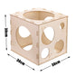 9 Holes Collapsible Wood Balloon Sizer Cube Box from 2" to 10",Balloon Measurement Tool for Birthday,Wedding,Party Decorations,Balloon Arches Columns