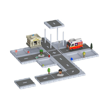Funko Pop! Bitty City: Starter Set - Mayor & Newsletter Boy - City Collection - Includes Fire Truck and City Hall - Mix and Match - Toys for Kids &