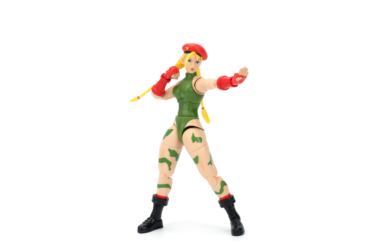 Jada Toys - Street Fighter II Cammy Action Figure - 1:12 Scale Collectible - Includes Interchangeable Heads, Hands, and Accessories - Ages 13+