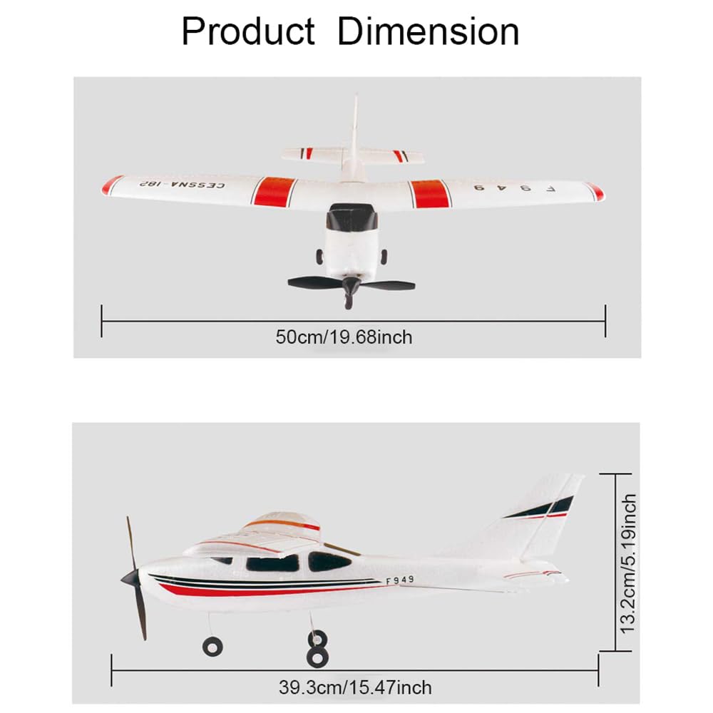 Park10 Toys F949 RC Plane 3CH 3D6G RC Airplane for Beginners RC Glider