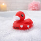 4E's Novelty 3" Valentines Rubber Duck - 2 Pack Large Red XOXO Sweetheart Ducky for Romantic Decoration, Jeep Ducking, Bath Toy, Cake Topper, Party