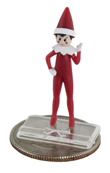 World's Smallest Elf On The Shelf Micro Figure. 1.25 inches Tall, Includes Collector Case Diorama, Miniature Figure, A Christmas Tradition, or