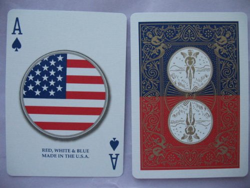 USPC Bicycle Red, White and Blue Series 5 Circle Design Playing Cards