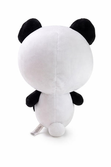 Hello Kitty Panda Wildlife Sandrio Plush Toy, White and Black Stuffed Animal with Red Bow, 9 Inch