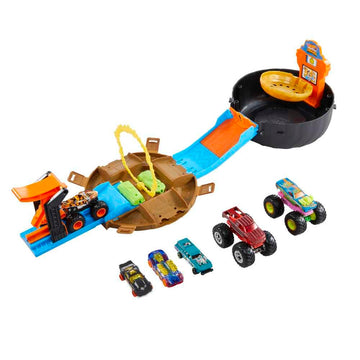 Hot Wheels Monster Trucks Stunt Tire Playset Bundle