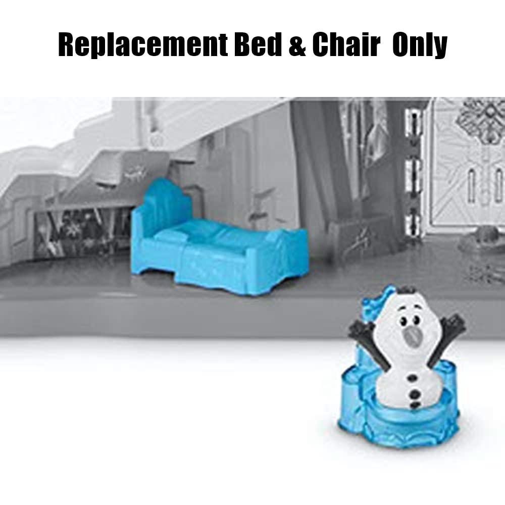 Replacement Parts for Fisher-Price Little People Frozen Elsa's Ice Palace - GGV29 ~ Replacement Blue Bed and Chair