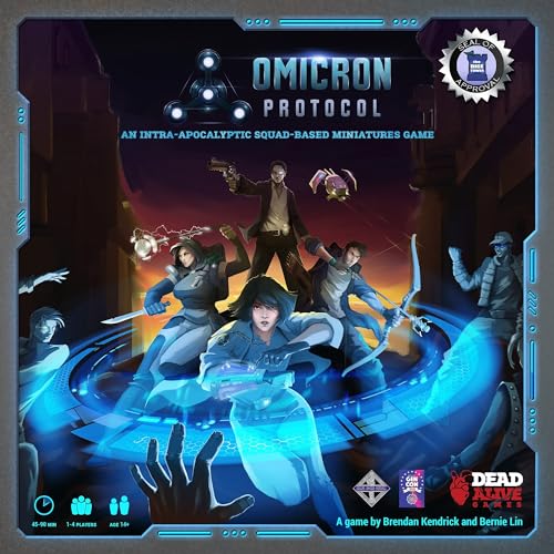 Dead Alive Games Omicron Protocol - Miniatures Board Game, an Intra-Apocalyptic Squad, Dead Alive Games, Competitive/Cooperative/Solo Modes, Ages 14+