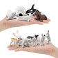 OUKEYI 10PCS Realistic Polar Animals Figurines - Mini Arctic Animals Toys Set - 1-2 Inch Plastic Tundra Deer, Bear, Fox Kids Diorama Birthday Gift
