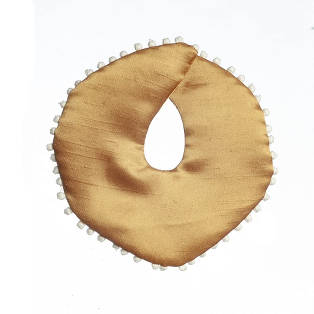Melody Jane Dollhouse Gold Christmas Tree Skirt Tasseled Trim Decoration 1:12 Accessory