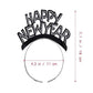 Soochat Happy New Year Headband Tiara New Years Eve Party Supplies Gold Silver Black 12 Pieces