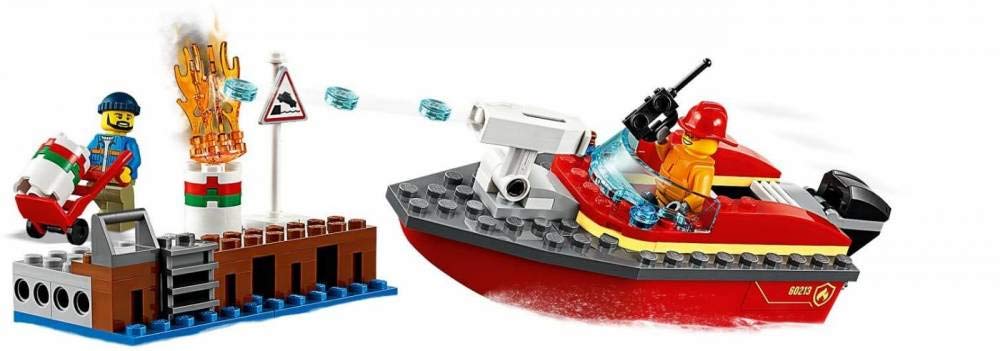 LEGO City Dock Side Fire 60213 Building Kit (97 Pieces)