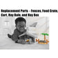 Replacement Parts for Little People Nativity and Christmas Story Nativity - J2404~1 Fence, Food Crate, Cart, Hay Bale and Hay Box