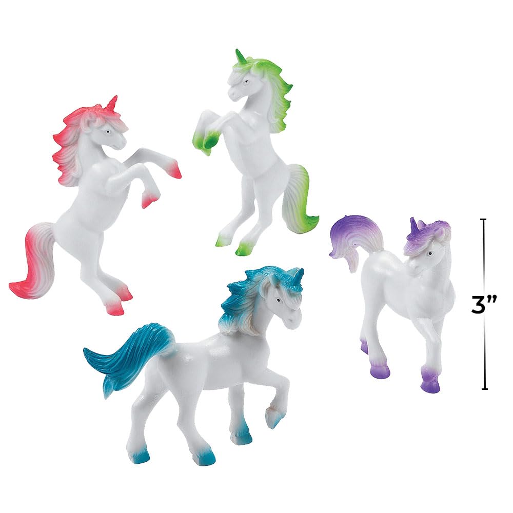 Vinyl Unicorn Figures - 12 Pieces