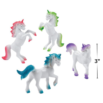 Vinyl Unicorn Figures - 12 Pieces