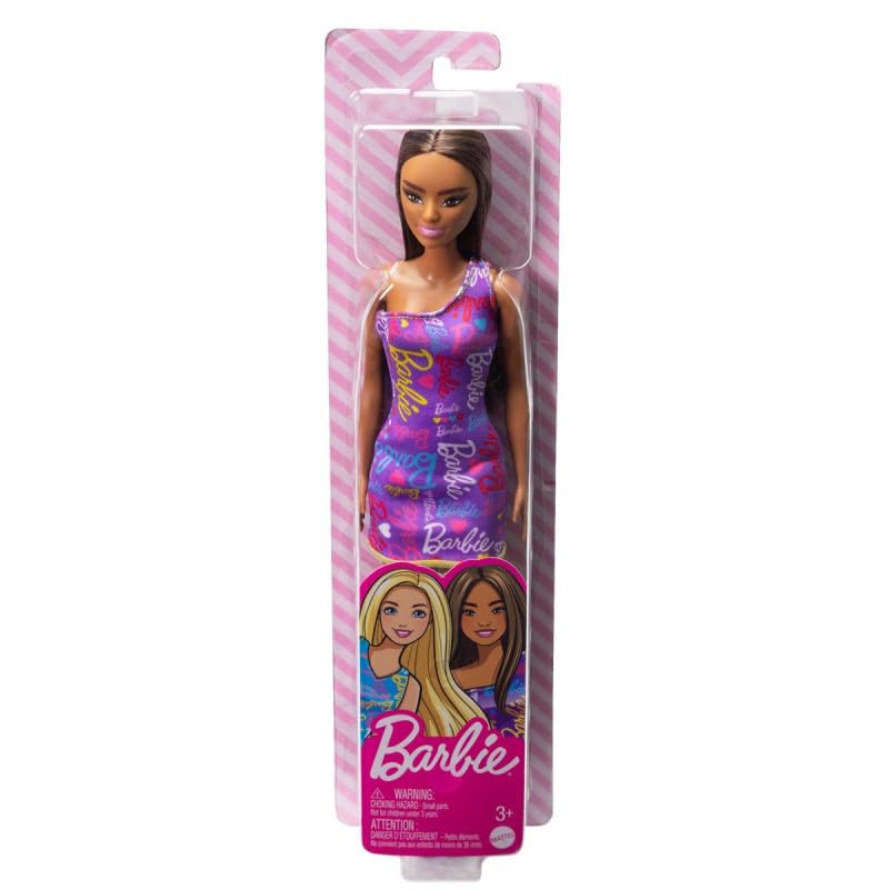 Barbie Fabulous Dolls with Signature Logo Dress Collector Bundle of 3 (Blue, Purple & Pink) | 11¾? Fashion Dolls - Ages 3+