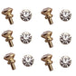 Dolls House Miniature Door Drawer Furniture 6 Crystal & Brass Handles Knobs