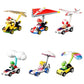 Hot Wheels Die-Cast Mario Kart Luigi in P-Wing Kart with Cloud Glider