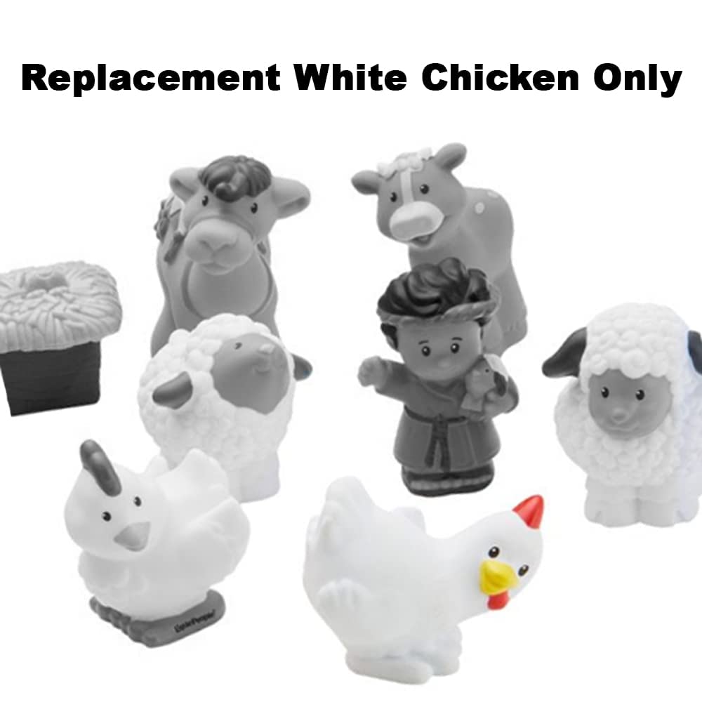 Replacement Part for Fisher-Price Little People Nativity Set - FPT07 ~ White Chicken ~ Works with Many Sets