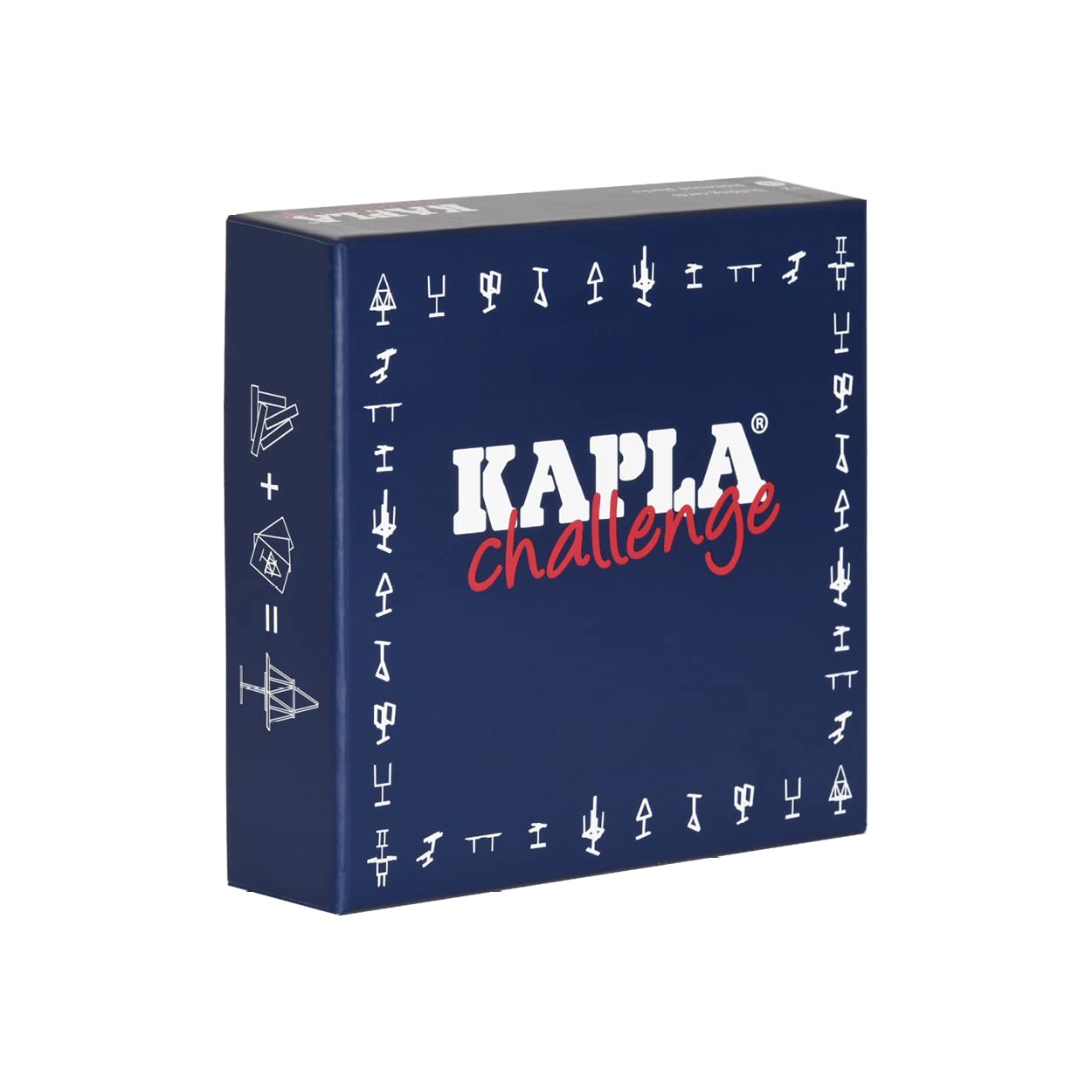 KAPLA Challenge - Wooden Construction Game 16 Building Planks and 12 Challenge Cards