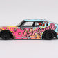 Skyline Kenmeri Liberty Walk RHD (Right Hand Drive) Kuma Light Blue and Yellow with Graphics Limited Edition 1/64 Diecast Model Car by Mini GT