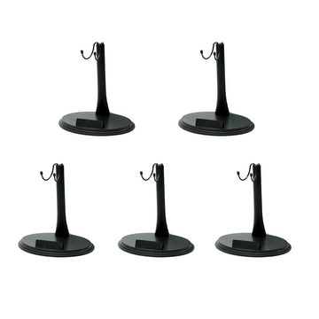 NANSHINE 5 Pcs Adjustable Display Stand for 1/6 Scale Collectible Models, Display Base Holder with Detachable Height Support, Black