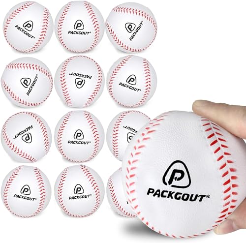 PACKGOUT Soft Foam Baseballs Foam Baseballs for Kids Teenager Players Training Balls - Practice & Replacement Balls 12 Pcs