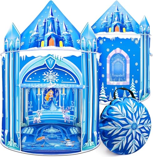 Mnagant Princess Play Tent,Kids Toys for Girls,Ice Castle Kids Tent Indoor and Outdoor, Large Imaginative Playhouse 51" X 40" with Carrying Bag