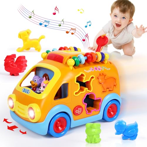 Musical Learning Crawling Toy Cars for 2-3 Year Old Boys Girls