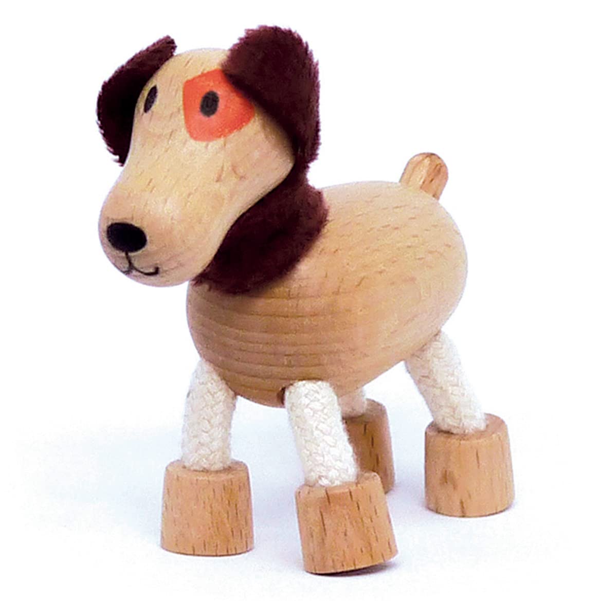 Dog Wooden Animal Toys for Toddler, Fun and Posable Wooden Farm Toy, Wooden Toys, Wood Farm Animals, Early Education Boys and Girl, Bendable Figures