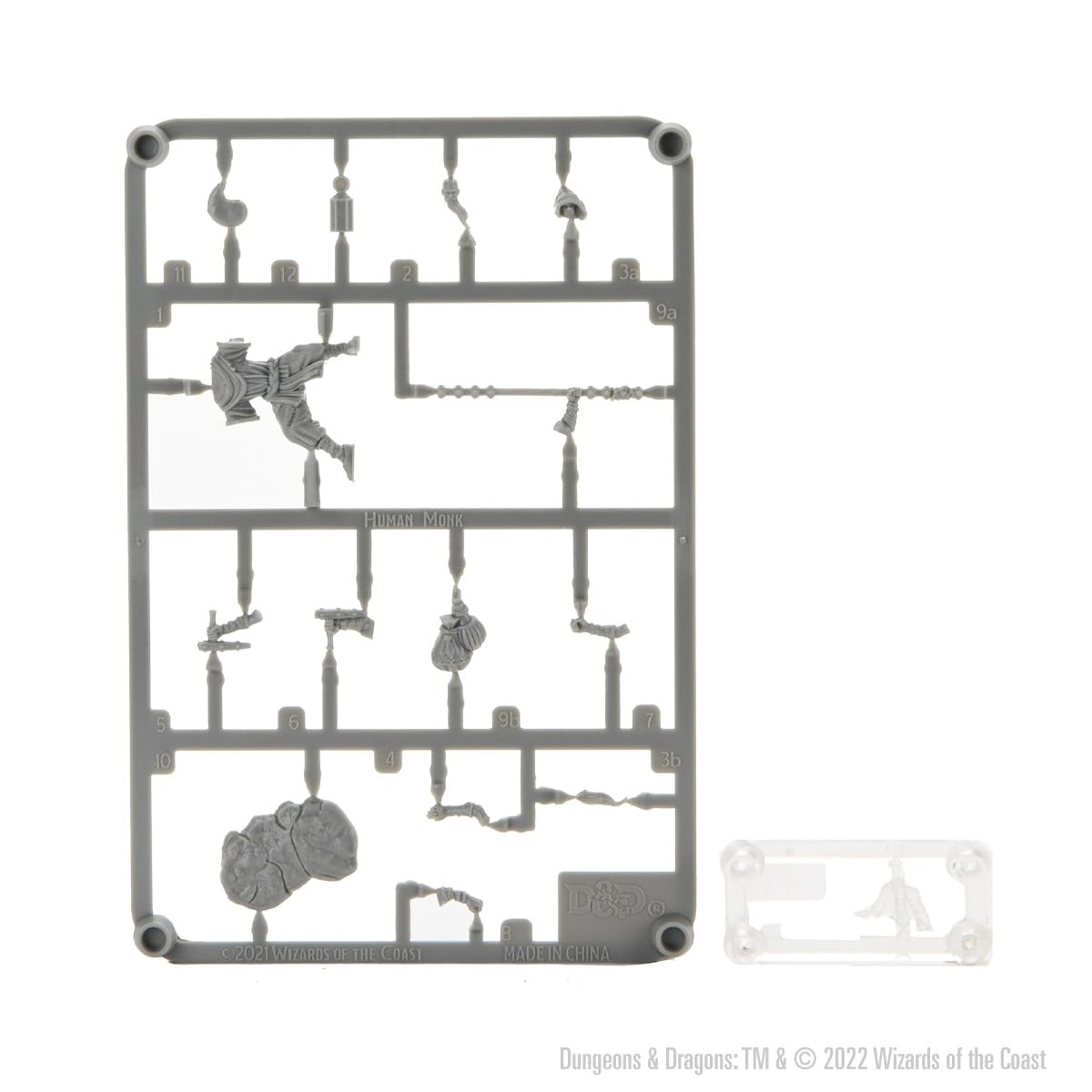 WizKids D&D Frameworks: Human Monk Male - Unpainted and Unassembled