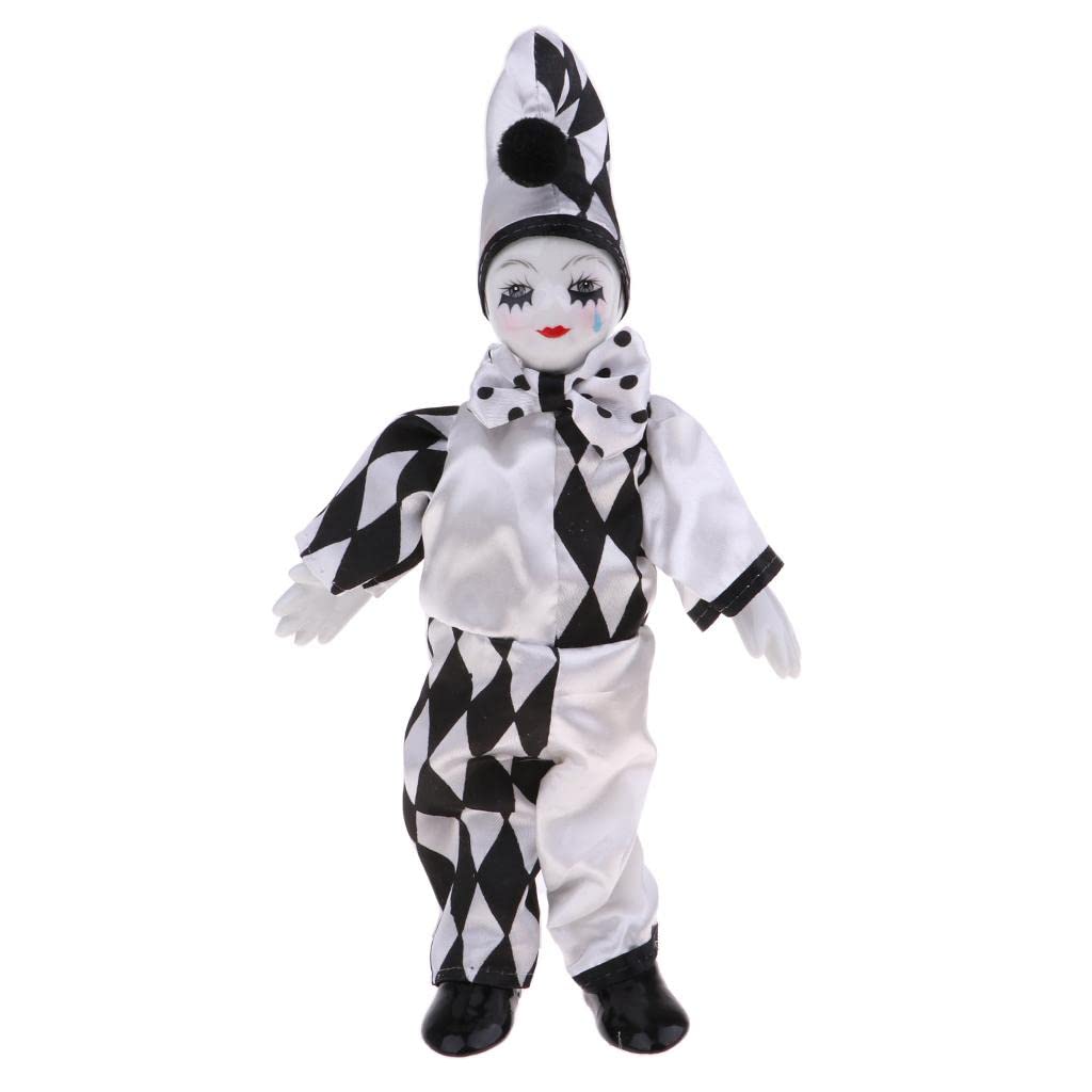 Fancyes 25cm Funny Ceramic Standing Clown Man Doll for Christmas, Valentine