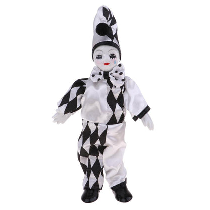 Fancyes 25cm Funny Ceramic Standing Clown Man Doll for Christmas, Valentine