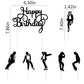 LVEUD Dance King Happy Birthday Cake Topper Forever God Art Dance Theme Birthday Cake Topper Birthday Party Cake Decorations (7pcs)
