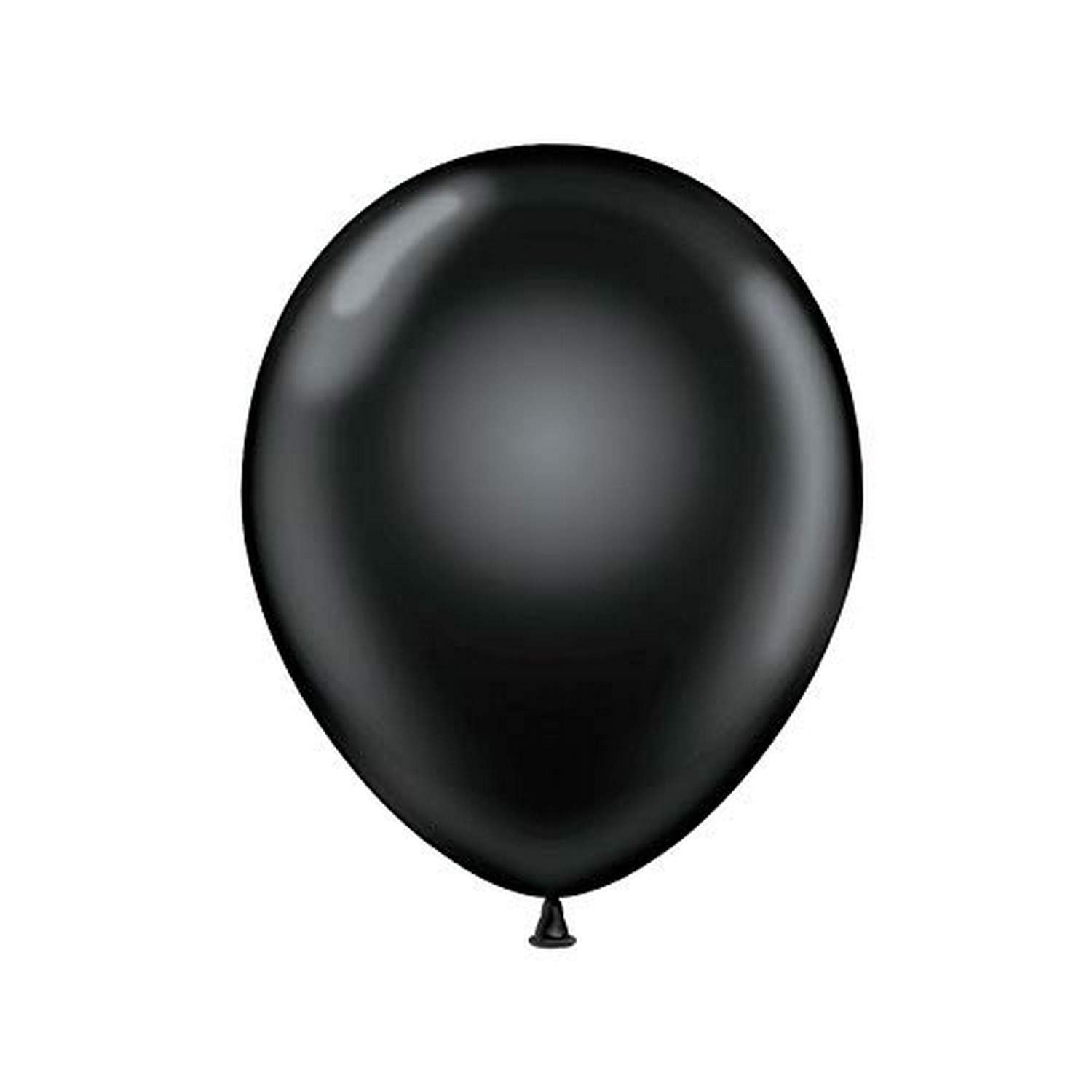 Tuf-Tex 15078 Black Latex Party Balloons, 5", Black, Pack of 50