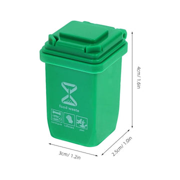 5Pcs Colourful 1: 12 Scale Life Scene Mini Trash Can Decor Waste Container Miniature Sorting Garbage Bin Model, Accessories,Microscopic Scene