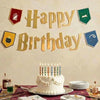 xo, Fetti Wizard Happy Birthday Banner Gold Foil 6.5ft | Kids Party Decor