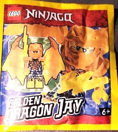 LEGO Ninjago Crystalized: Jay Golden Dragon Minifigure with Nunchucks of Lightning