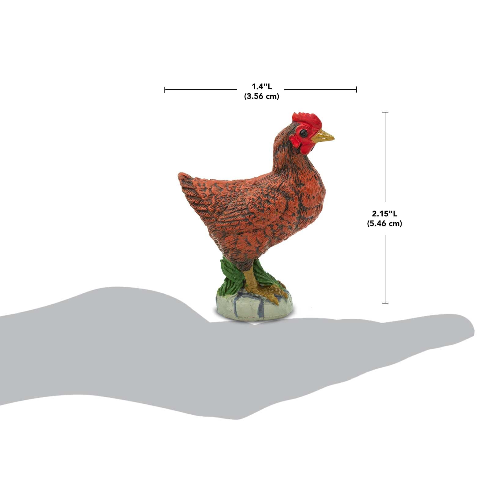 Safari Ltd. Bantam Hen Figurine - Hand-Painted, Realistic 2" Model Figure - Fun Educational Toy for Boys, Girls & Kids Ages 3+