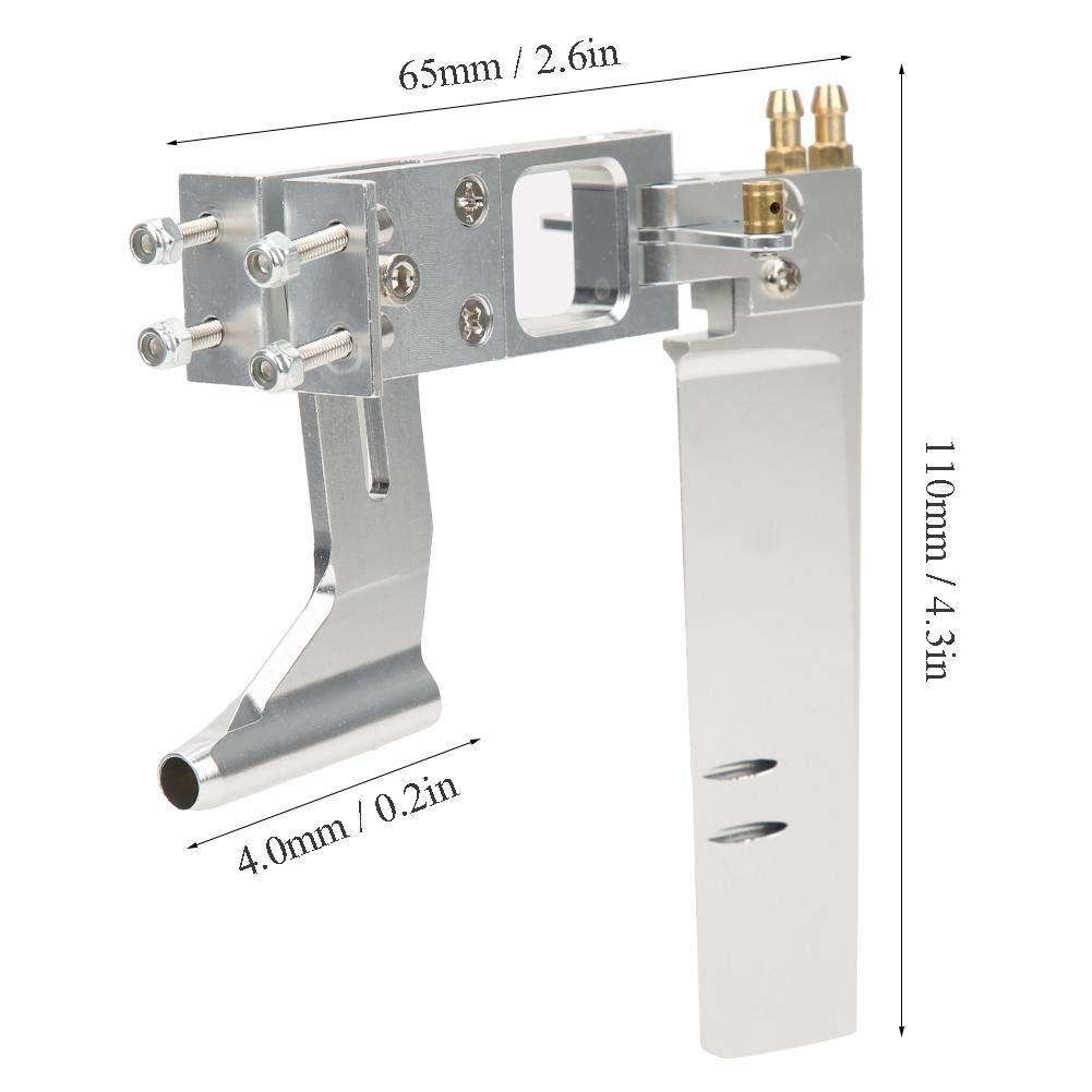 RC Boat Rudder Assembly, 0.2in Flexible Shaft with Bracket 4.3in Integrated Rudder Kits Fit for Ship Boat Model