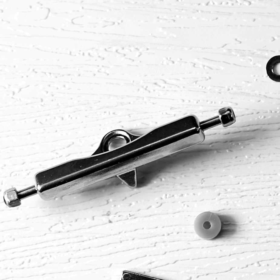 SOLDIER BAR 34mm Fingerboard Trucks with Inverted Kingpin, Professional Metal Single Axle for Finger Skateboard, High Performance Tuning Kit with Lock