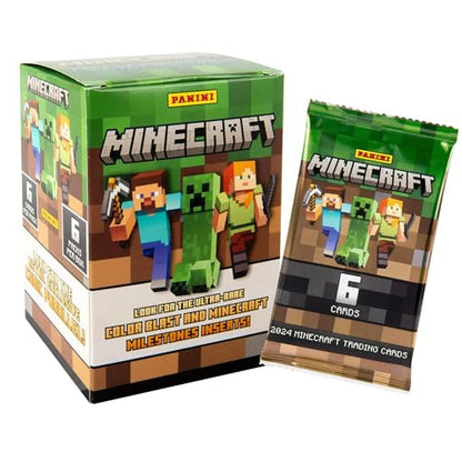 Panini Minecraft Blaster Box - Official Trading Cards, 36 Cards per Box, Foil Parallels, Rare Inserts, Retail Exclusive