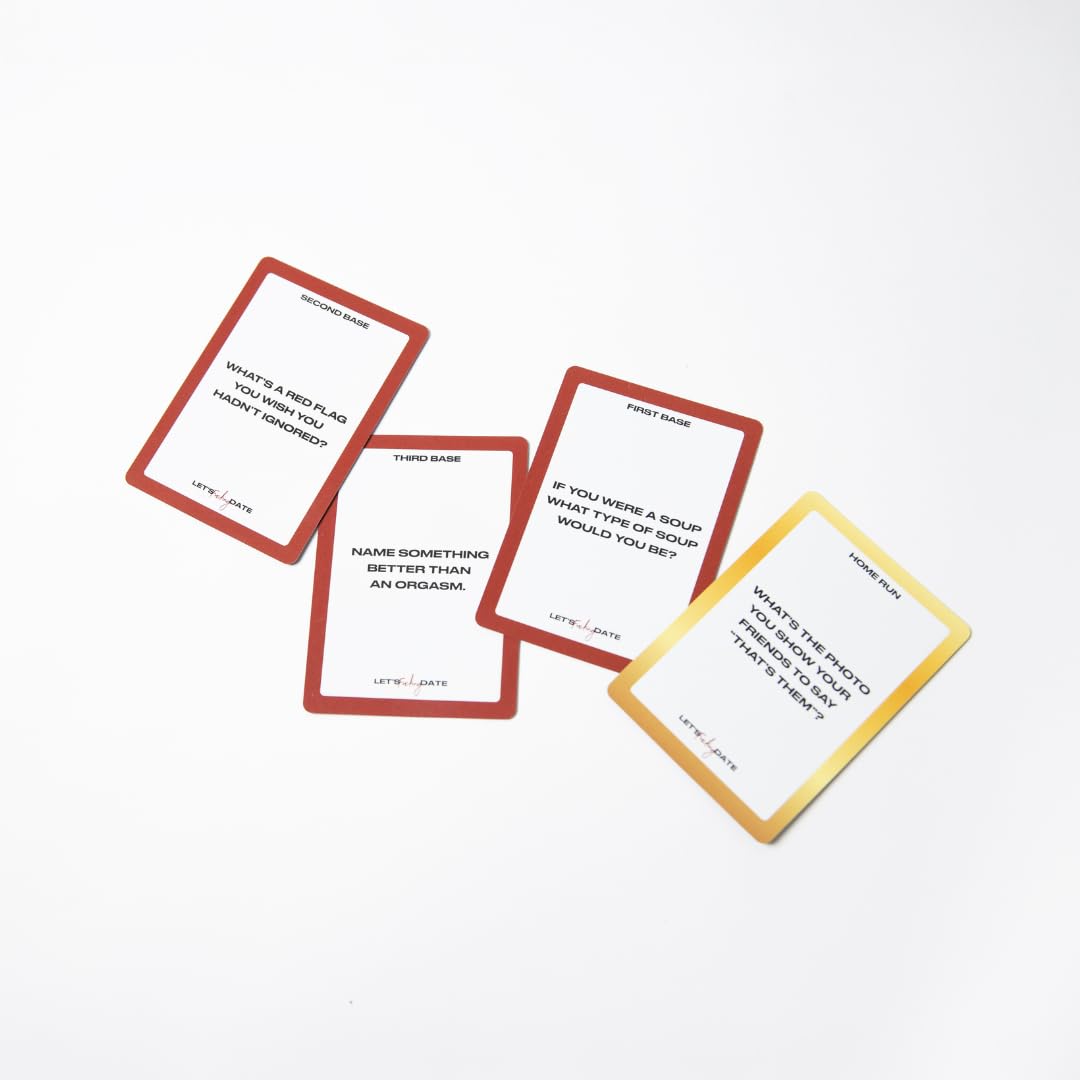 Let's Fucking Date Card Game, Adult Party Game with 50 Conversation Prompts, Fun Dating Game for Singles and Couples