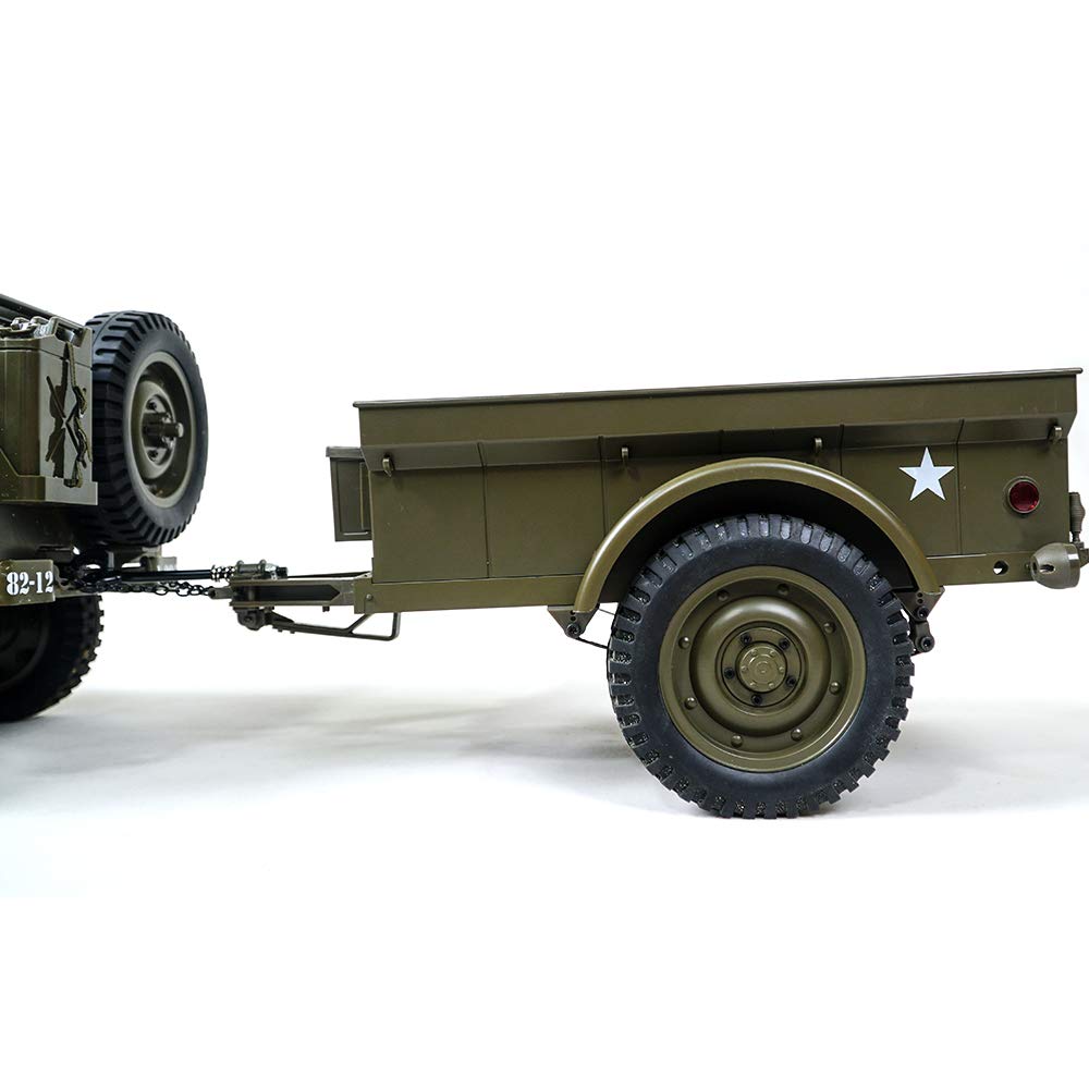 ROCHOBBY Plastic Trailer for 1/6 1941 MB Scaler RC Car Vehicle Models… (1:6, Trailer)…