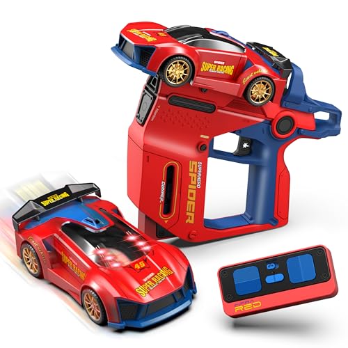 BuddyBight 3 in 1 Remote Control Car with Infrared Gun, 2.4GHz Drift RC Cars w/Duel Remote, Stunt Car Toys with Shooting Game, Rechargeable Battery