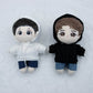 niannyyhouse Loose Solid Hoodie Jeans Glasses Tall Leather Shoes 10cm 15cm 20cm Plush Doll Clothes Soft Stuffed Plush Toy Dress Up Accessories (a9